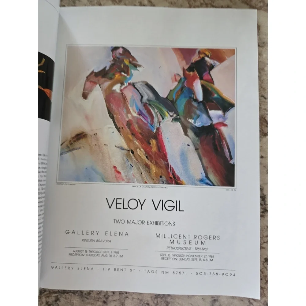 Southwest Art Magazine- AUGUST 1988 Vintage